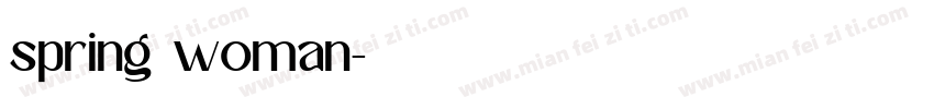 spring woman字体转换